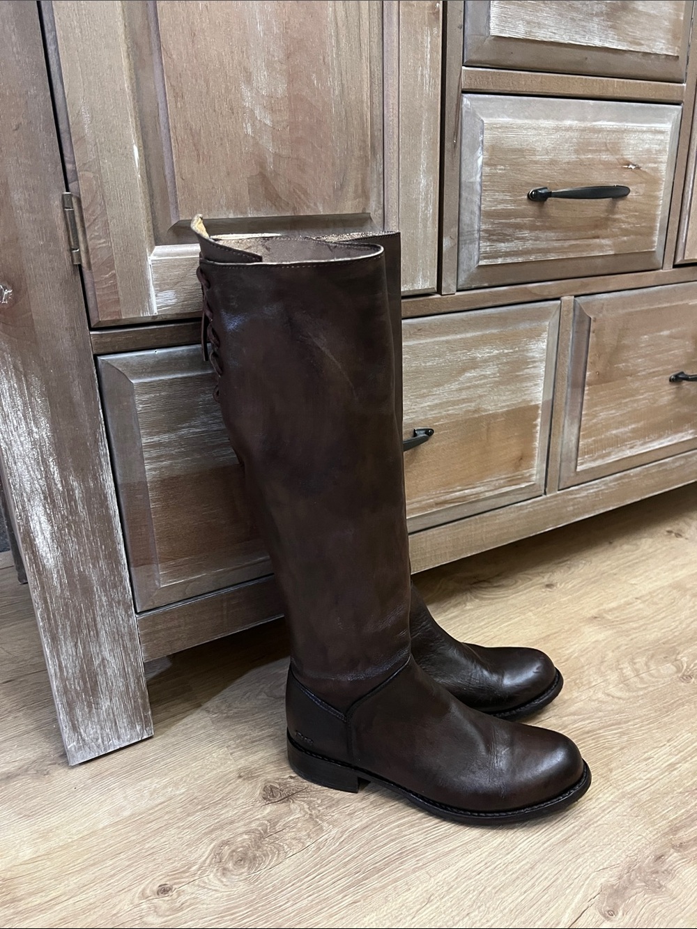BED STU Manchester Distressed Leather Riding Boots BEDSTU Size 8